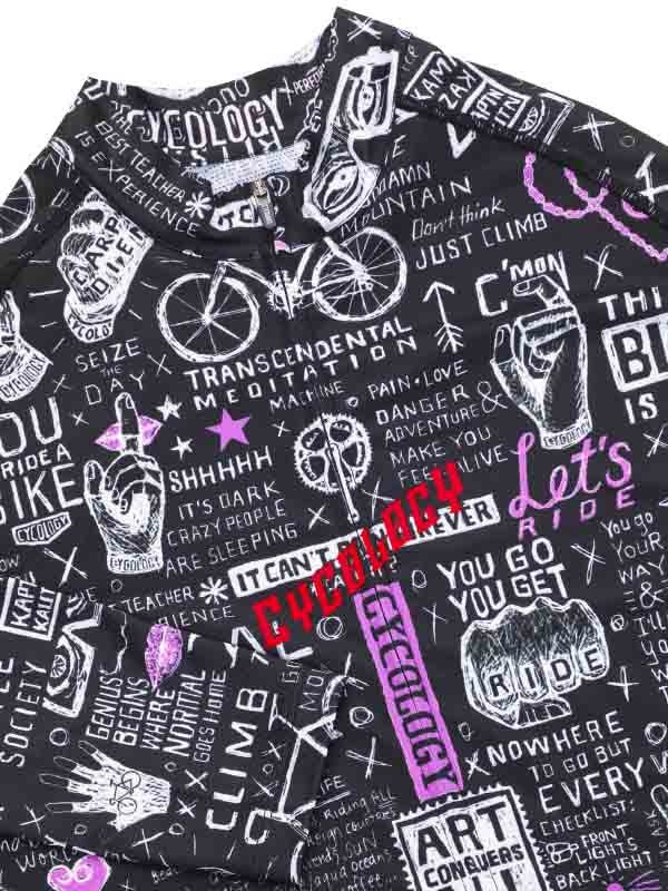 Bike Graffiti Men's Summer Long Sleeve Jersey - Image 4