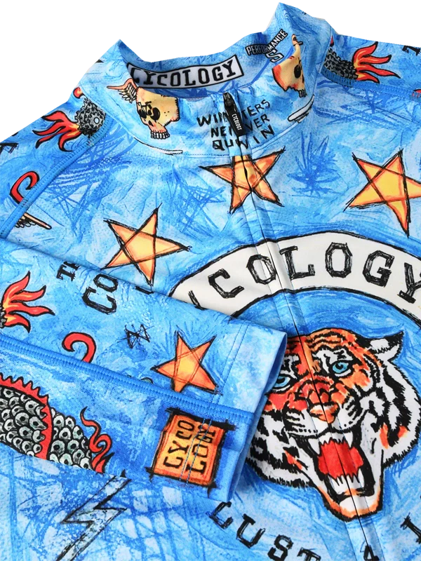 City of Angels Men's Summer Long Sleeve Jersey Blue - Image 3