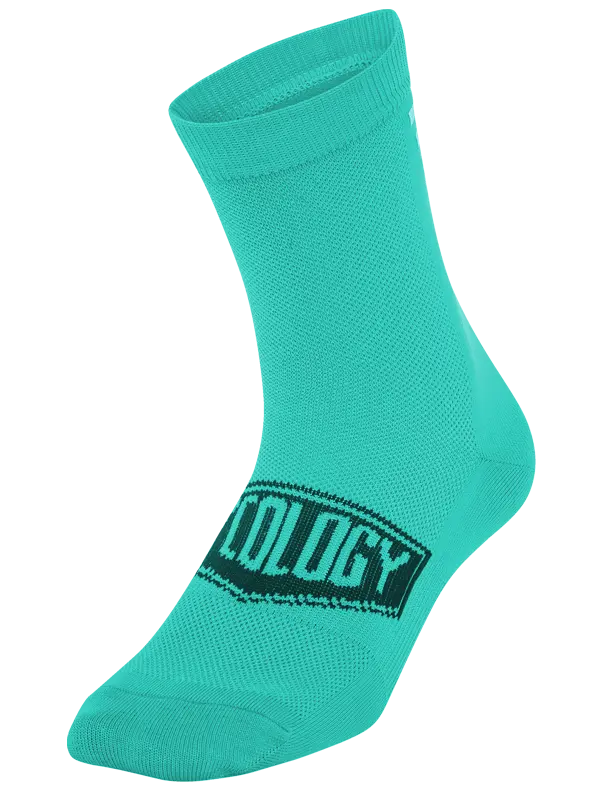 Cycology Reflective Logo Cycling Socks Aqua