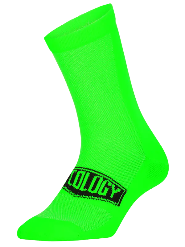 Cycology Reflective Logo Cycling Socks Green