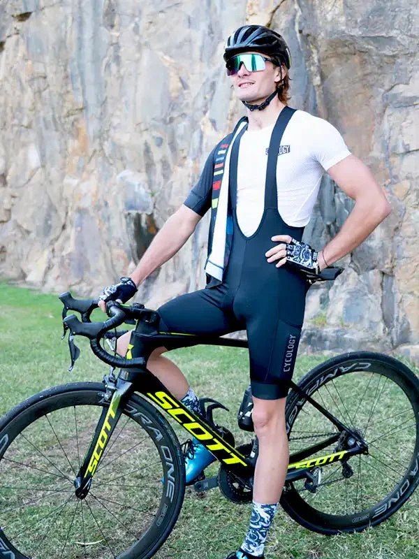 Men's Cargo Bib Shorts Black - Image 3
