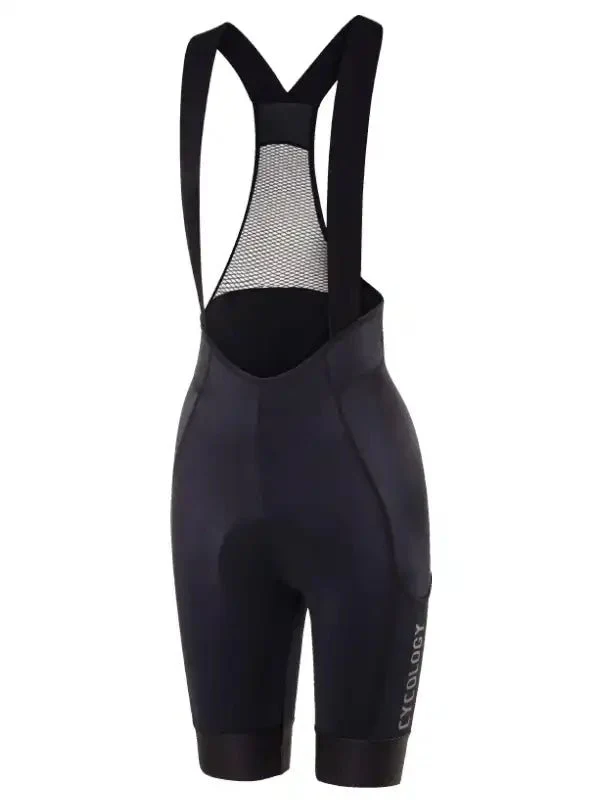 Women's Cargo Bib Shorts Black