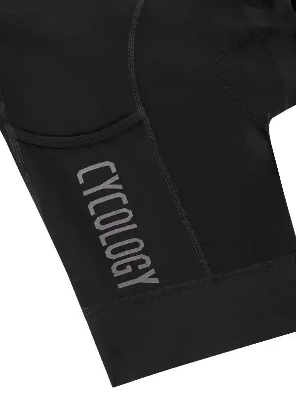 Women's Cargo Bib Shorts Black - Image 6