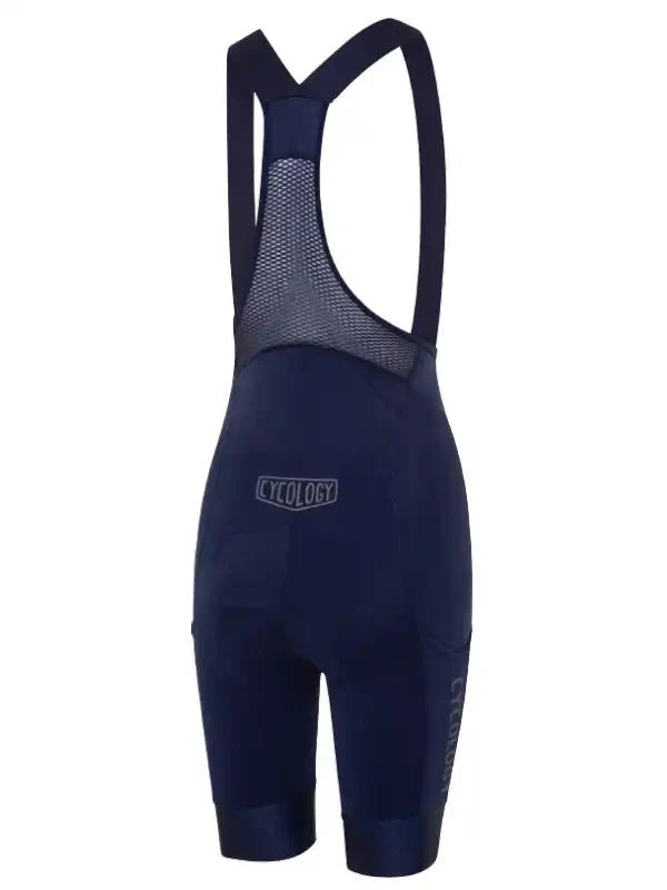 Women's Cargo Bib Shorts Navy - Image 2