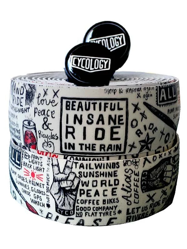 Graffiti Handlebar Tape White