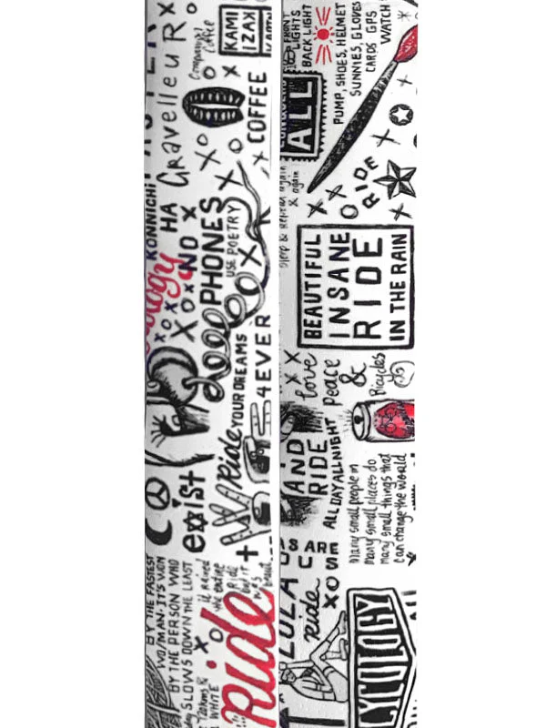 Graffiti Handlebar Tape White - Image 2
