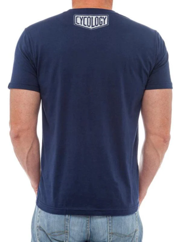 Just Bike Men's T-shirt Navy - Image 3