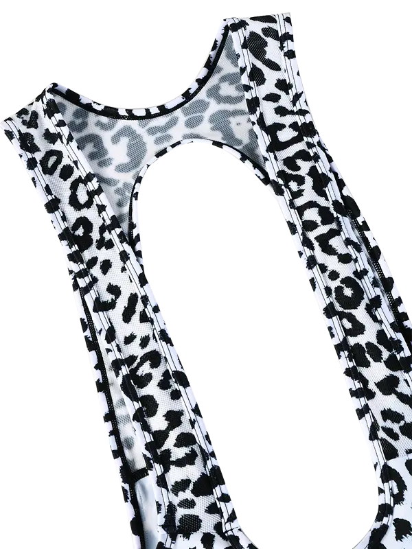 Women's Kitty Quick Pee Bib Shorts White - Image 3