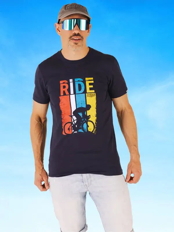 Ride Men's T-shirt Navy - Image 4