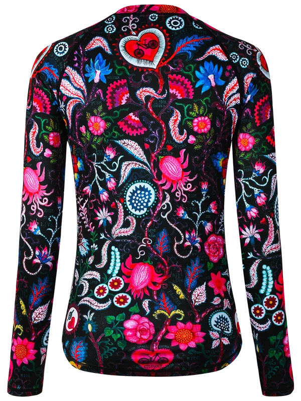 Secret Garden Long Sleeve Women's MTB Jersey Black - Image 2
