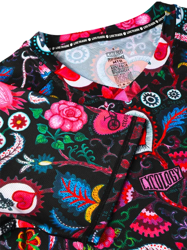 Secret Garden Long Sleeve Women's MTB Jersey Black - Image 3