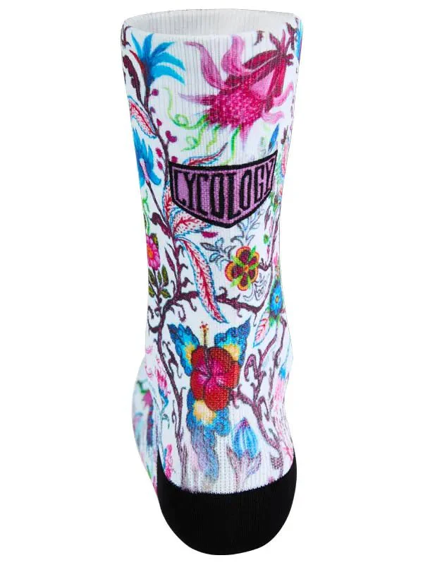 Secret Garden Cycling Socks White - Image 2