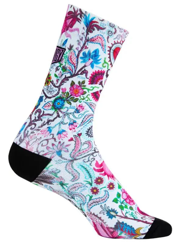 Secret Garden Cycling Socks White - Image 3