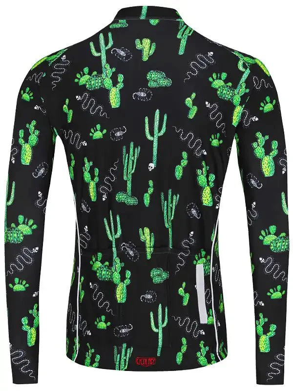 Totally Cactus Men's Winter Long Sleeve Jersey - Image 2